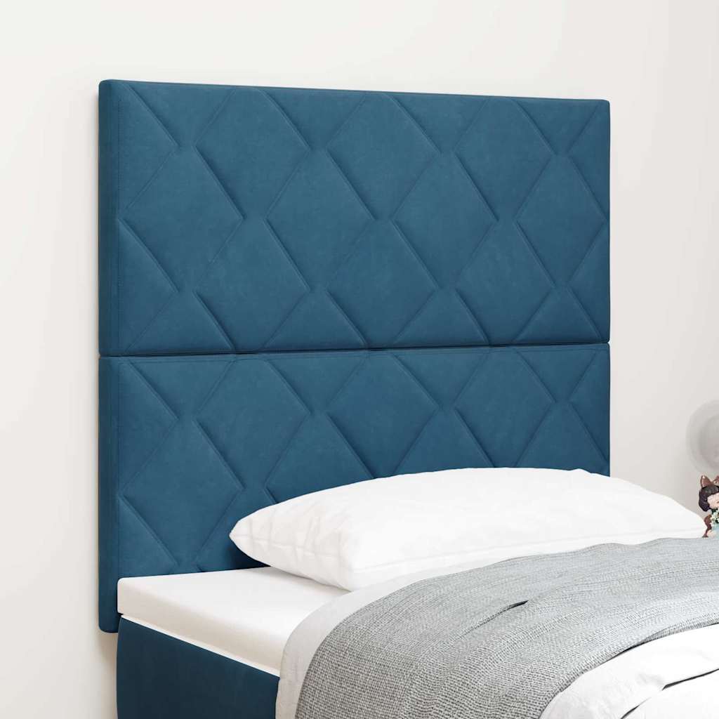 Hoofdbord Donkerblauw 100 cm Fluweel is nu te koop bij PeponiXL, paradijselijk wonen!