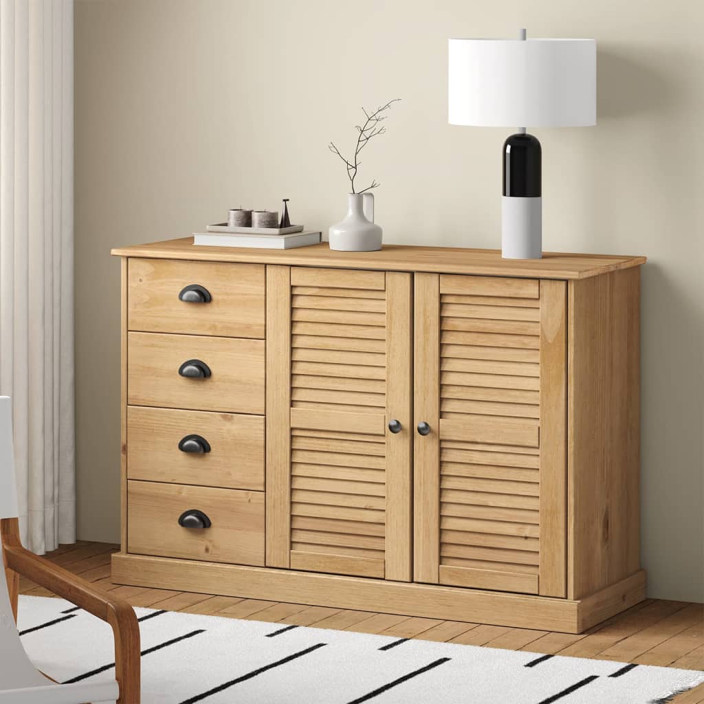 Dressoir met lades VIGO 113x40x75 cm massief grenenhout is nu te koop bij PeponiXL, paradijselijk wonen!