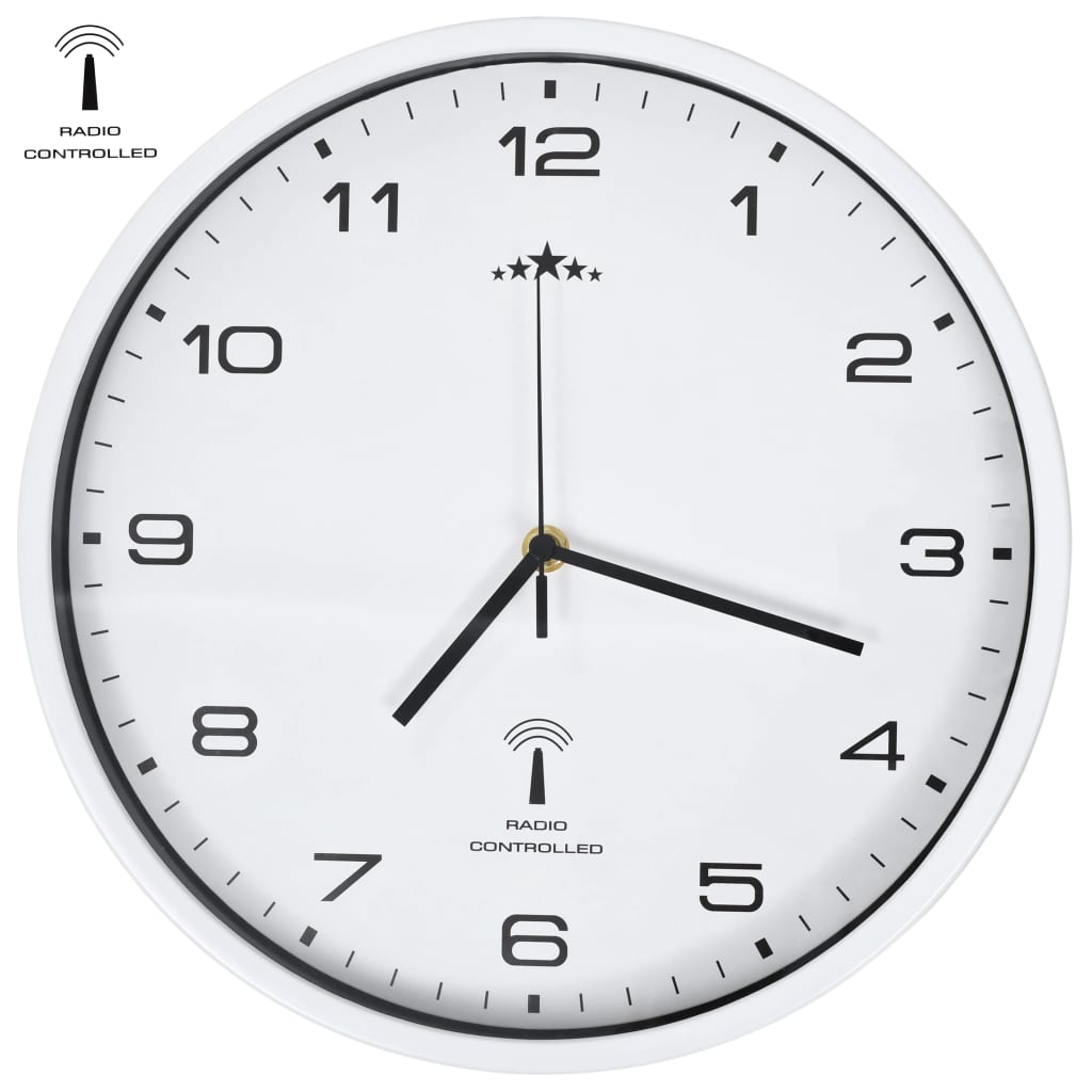 Wandklok met quartz uurwerk radiogestuurd 31 cm wit is nu te koop bij PeponiXL, paradijselijk wonen!