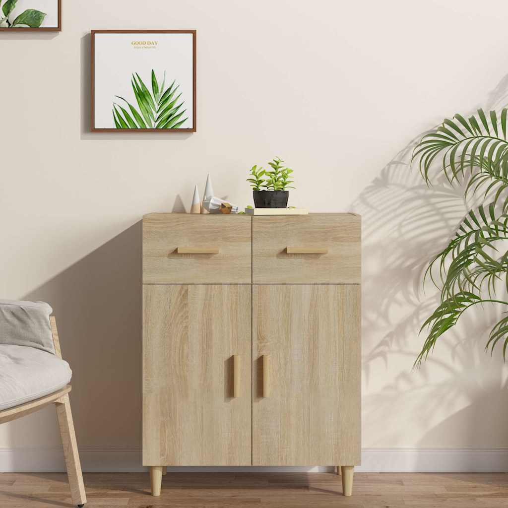 Dressoir 69,5x34x89 cm bewerkt hout sonoma eikenkleurig is nu te koop bij PeponiXL, paradijselijk wonen!
