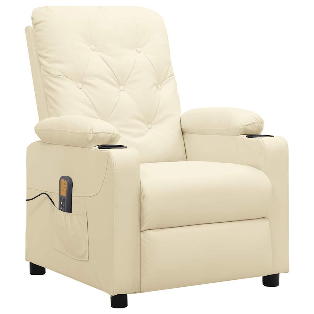 Massagestoel kunstleer crèmekleurig is nu te koop bij PeponiXL, paradijselijk wonen!