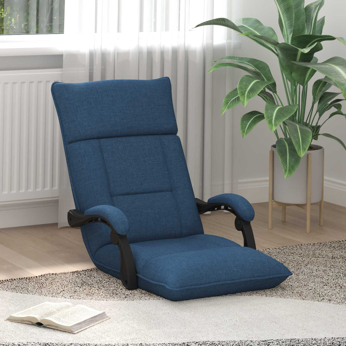Vloerstoel Blauw 66 x 66 x 80 cm Stof is nu te koop bij PeponiXL, paradijselijk wonen!
