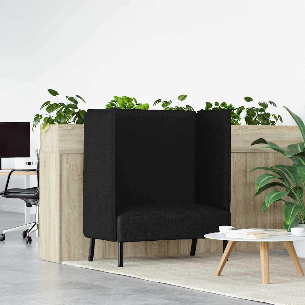 Hoge Rug Bank 101cm Zwart Stof is nu te koop bij PeponiXL, paradijselijk wonen!