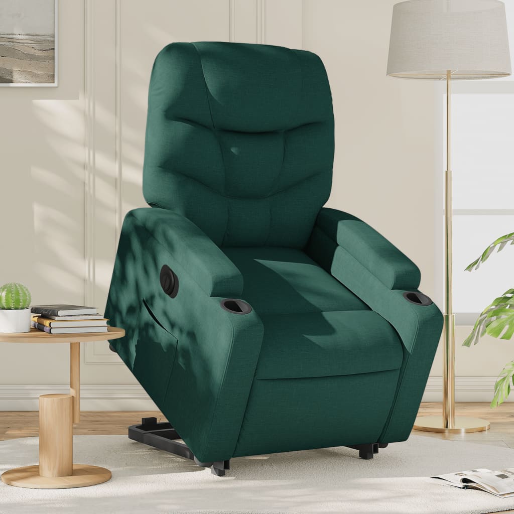 Sta-op-stoel elektrisch stof donkergroen is nu te koop bij PeponiXL, paradijselijk wonen!