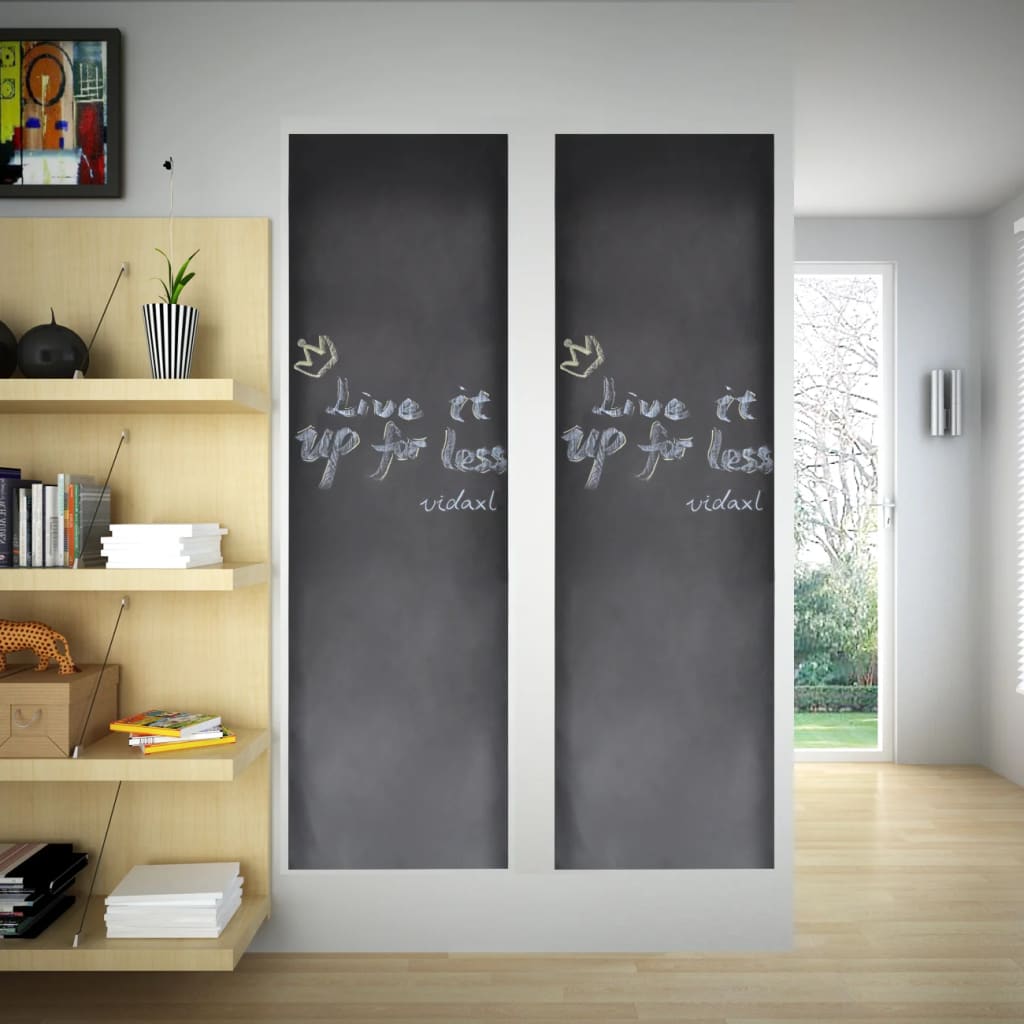 Muursticker krijtbord 2 rollen met krijtjes 0,6x3 m is nu te koop bij PeponiXL, paradijselijk wonen!
