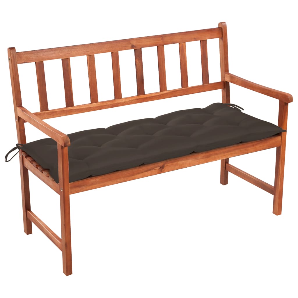Tuinbank met kussen 120 cm massief acaciahout is nu te koop bij PeponiXL, paradijselijk wonen!
