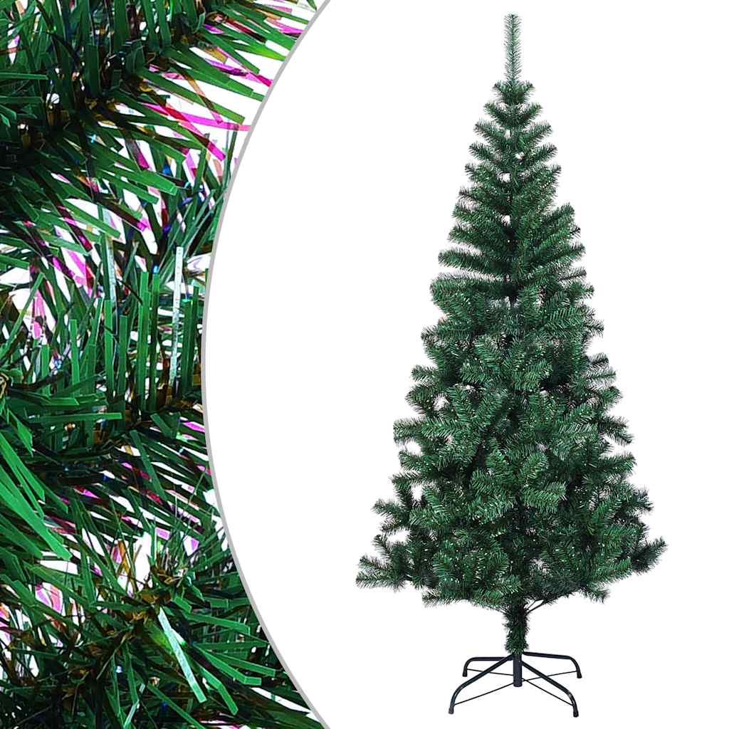 Kunstkerstboom met iriserende uiteinden 120 cm PVC groen is nu te koop bij PeponiXL, paradijselijk wonen!