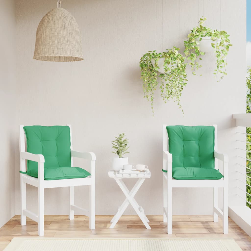 Tuinstoelkussens 2 st lage rug 100x50x7 cm stof groen is nu te koop bij PeponiXL, paradijselijk wonen!