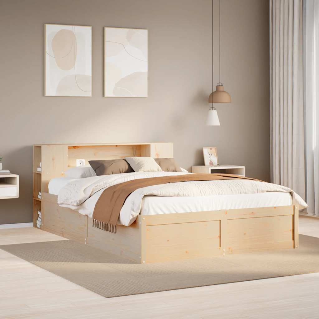 Bedframe zonder matras massief grenenhout 135x190 cm is nu te koop bij PeponiXL, paradijselijk wonen!
