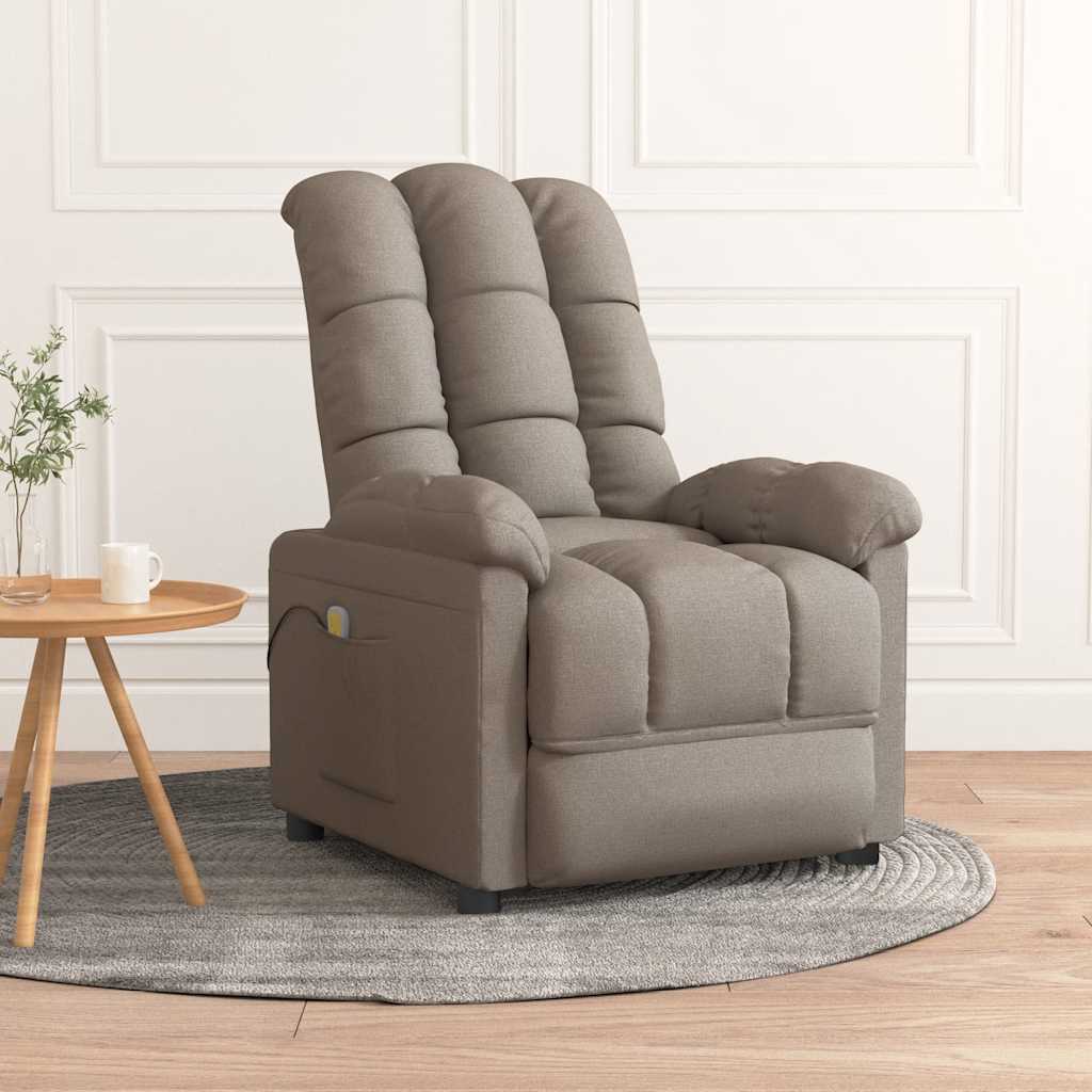 Massagestoel stof taupe is nu te koop bij PeponiXL, paradijselijk wonen!