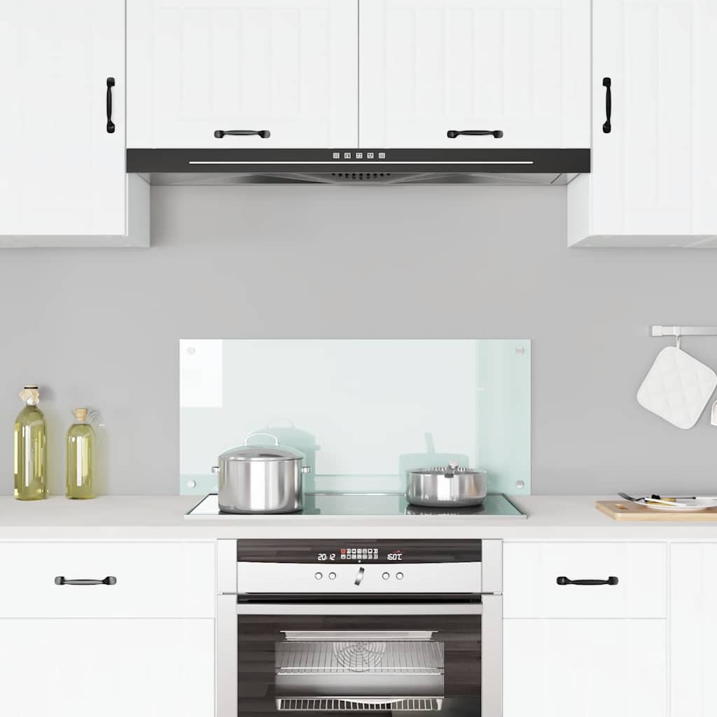 Spatscherm keuken 90x40 cm gehard glas melkwit is nu te koop bij PeponiXL, paradijselijk wonen!