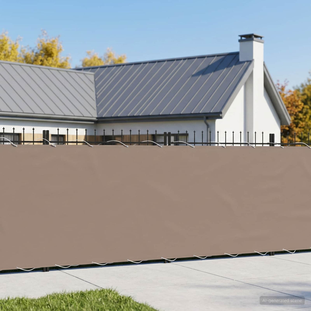 Balkon Privacy Scherm 1,8 x 15 m Stof met PU-coating Taupe is nu te koop bij PeponiXL, paradijselijk wonen!