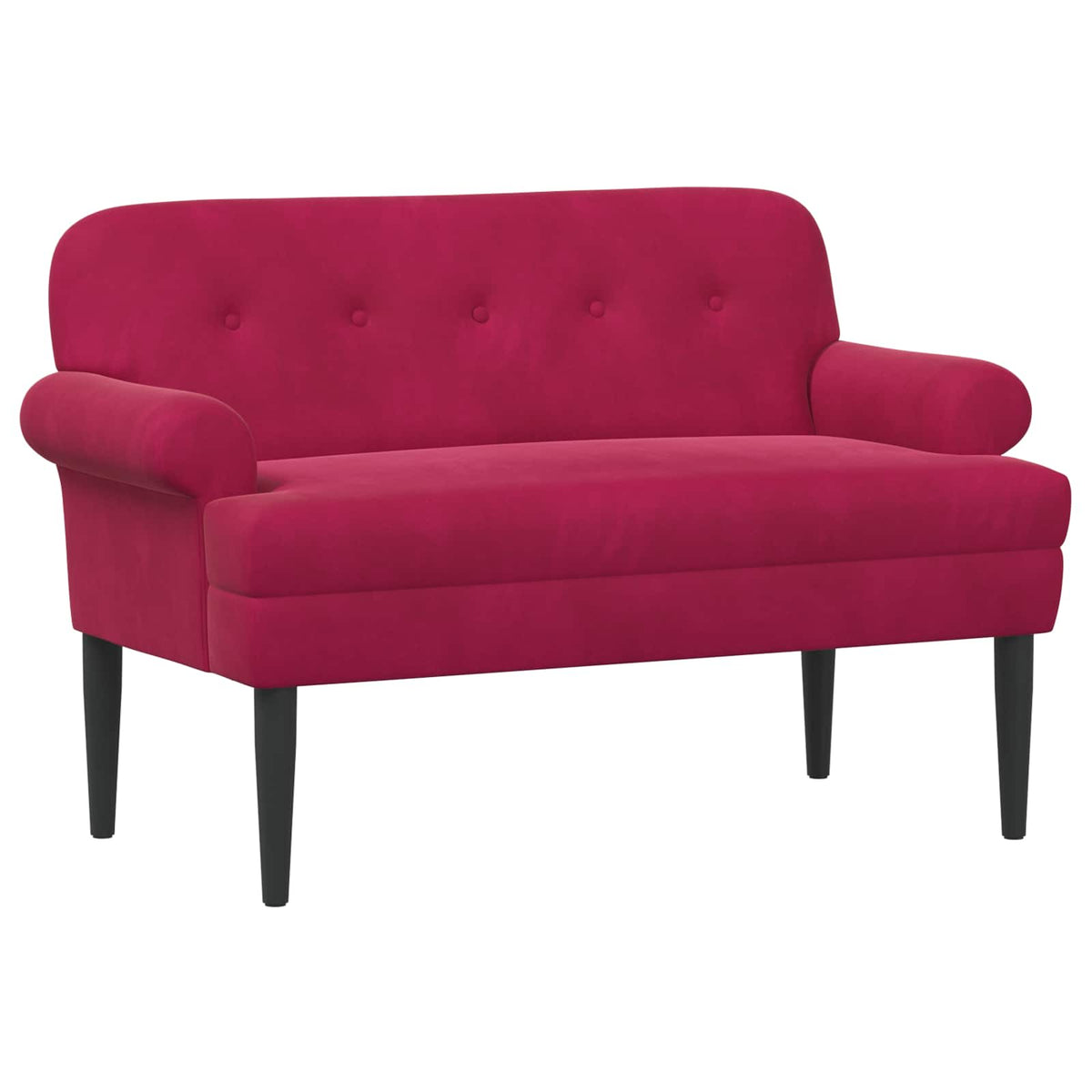 Loungebank met knopencomfort Wijnrood 120 x 66 x 78 cm fluweel is nu te koop bij PeponiXL, paradijselijk wonen!