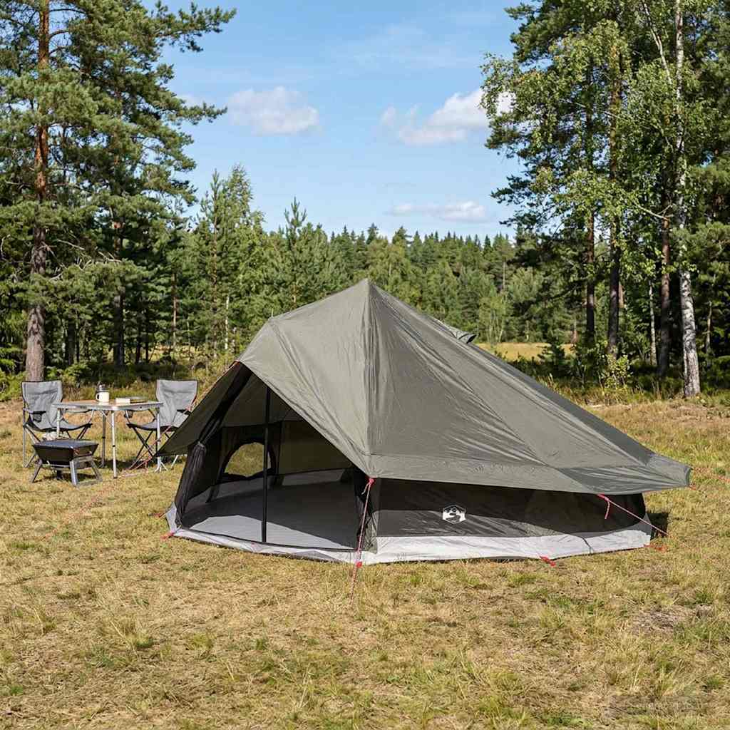 Tipi Tent Bruin Grijs 800 x 800 x 430 cm Polyester en staal is nu te koop bij PeponiXL, paradijselijk wonen!