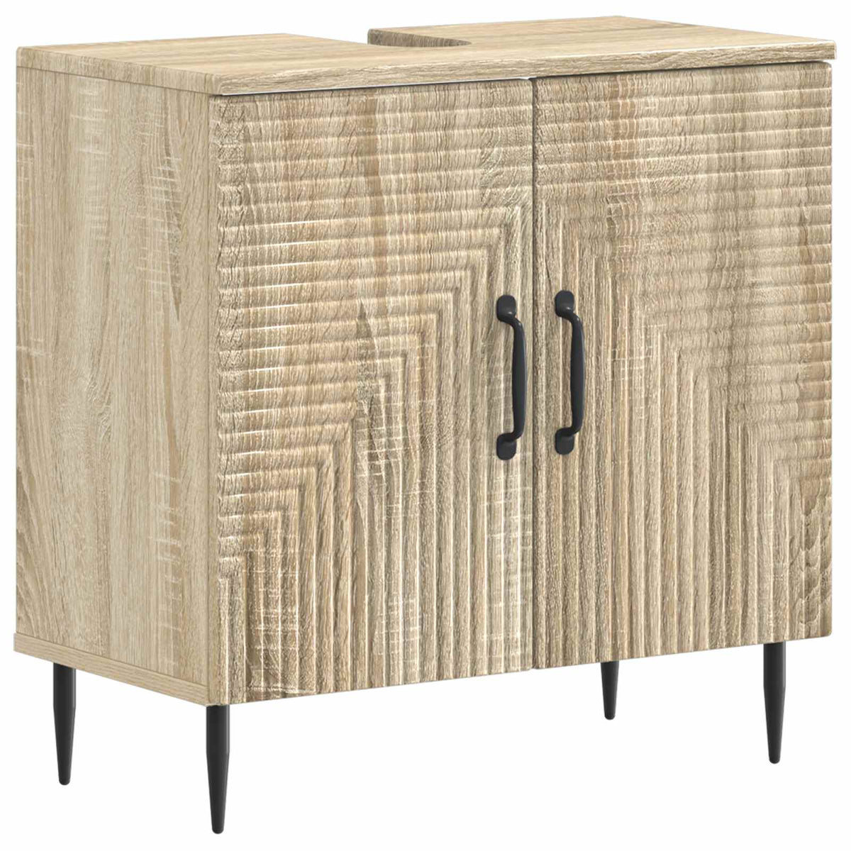 Badkamer wastafelkast HAARLEM Sonoma Eiken 59,5 x 31,5 x 59 cm is nu te koop bij PeponiXL, paradijselijk wonen!
