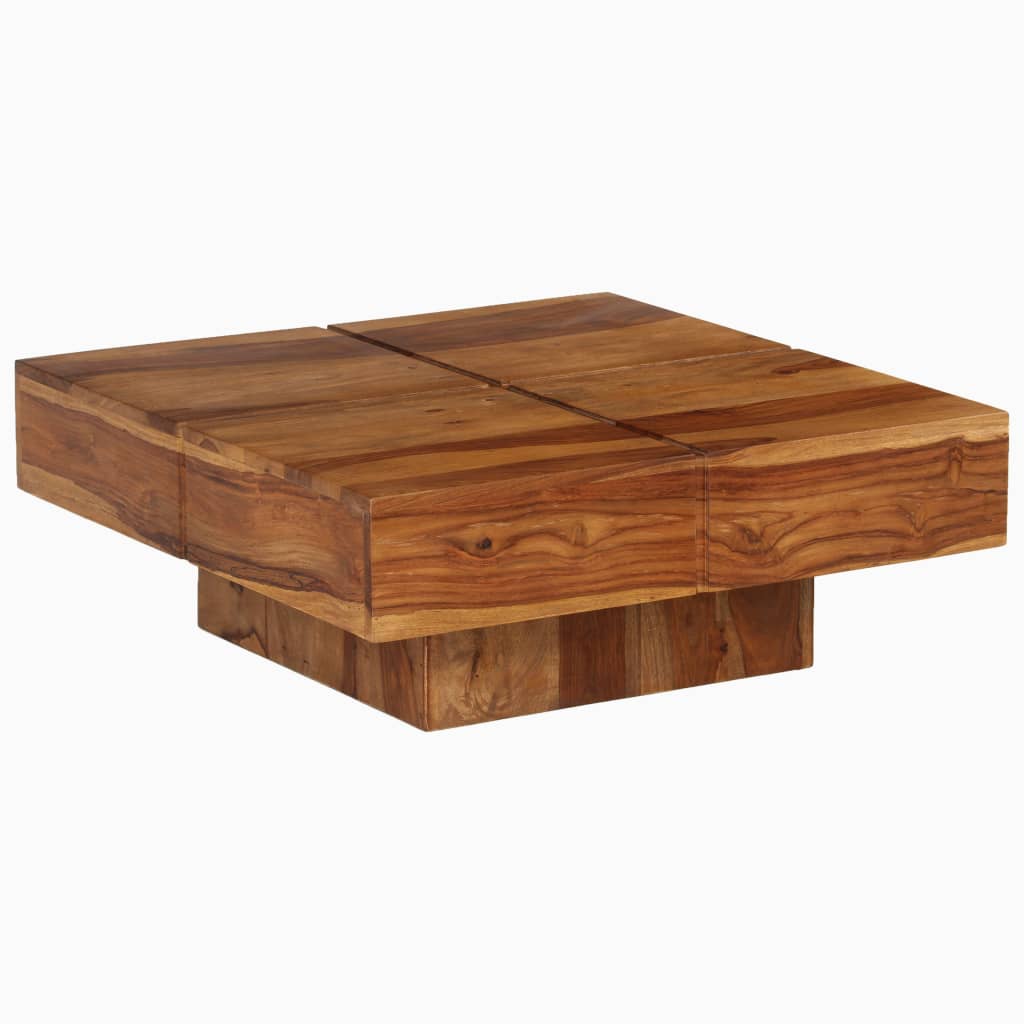 Salontafel 80x80x30 cm massief acaciahout is nu te koop bij PeponiXL, paradijselijk wonen!