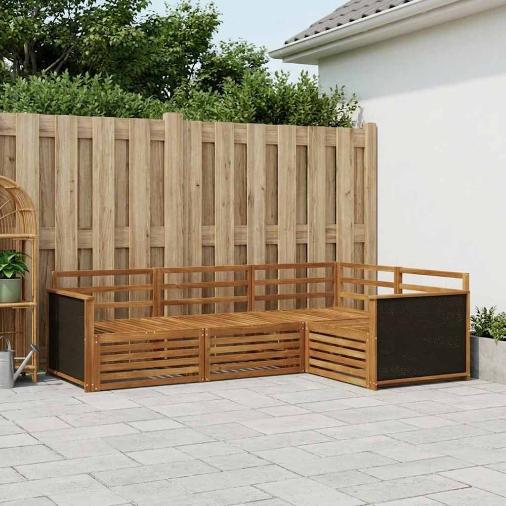 Buiten bankenset 4 pcs Naturel 247,5 x 168,5 x 73 cm is nu te koop bij PeponiXL, paradijselijk wonen!