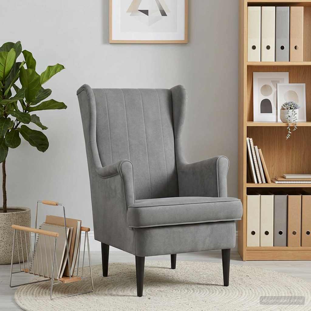Fauteuil Donkergrijs Fluweel is nu te koop bij PeponiXL, paradijselijk wonen!