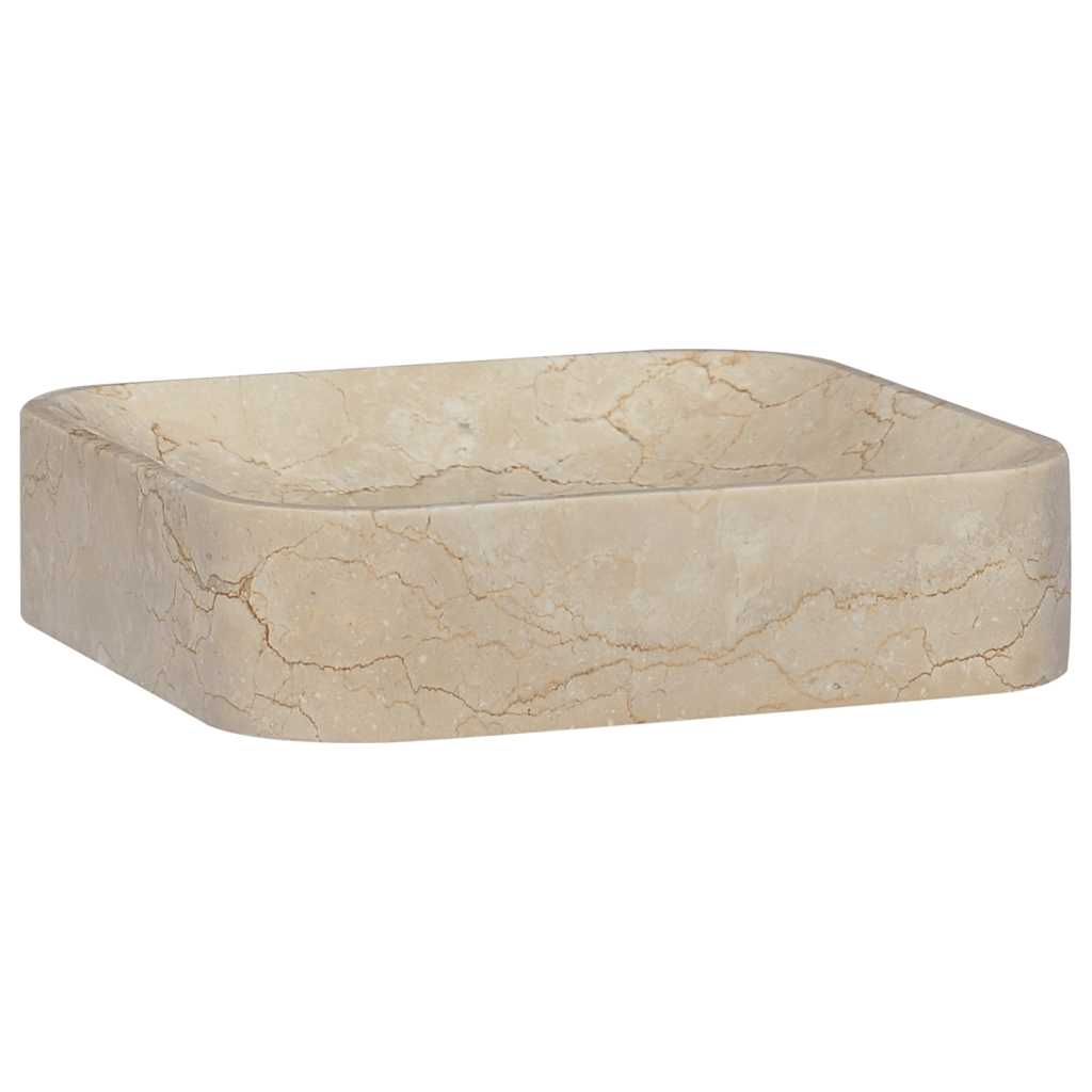 Gootsteen 40x40x10 cm marmer crèmekleurig is nu te koop bij PeponiXL, paradijselijk wonen!
