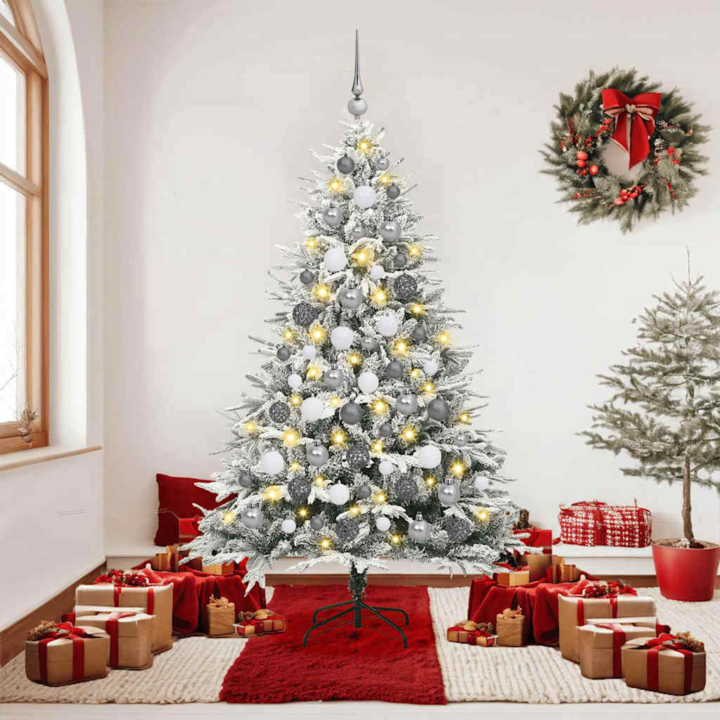 Artificial Pre-lit Kerstboom met Ballenset Groen 180 cm is nu te koop bij PeponiXL, paradijselijk wonen!