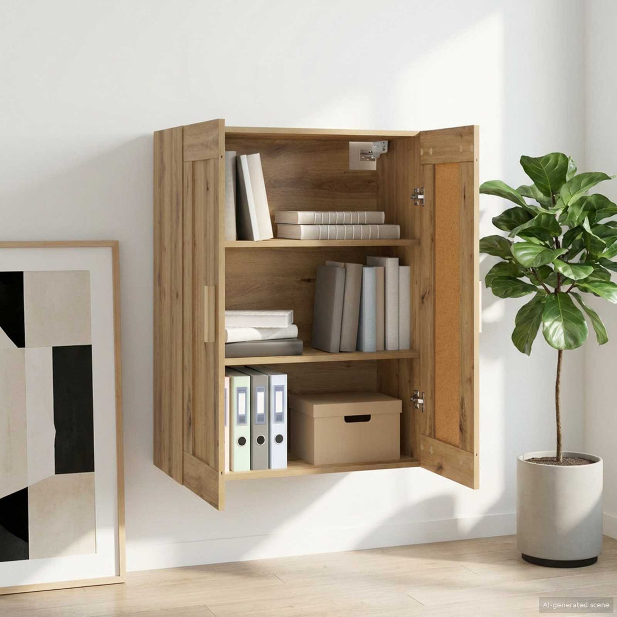 Wandkast Muurmontage Artisanaal eiken 69,5 x 34 x 90 cm is nu te koop bij PeponiXL, paradijselijk wonen!