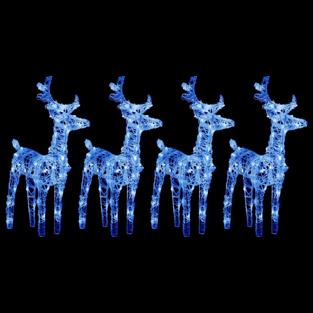 Kerstrendieren 4 st 160 LED's acryl blauw is nu te koop bij PeponiXL, paradijselijk wonen!