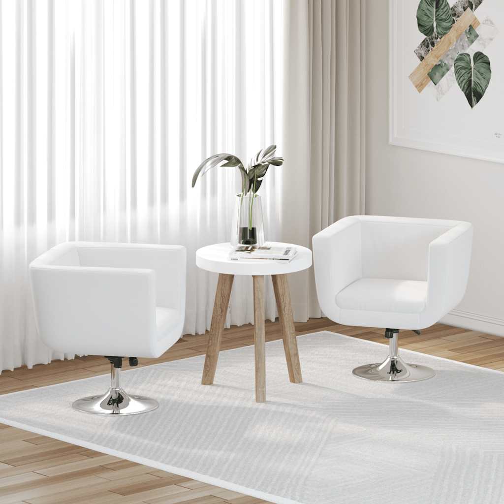 Barstoelen 2 st kunstleer wit is nu te koop bij PeponiXL, paradijselijk wonen!