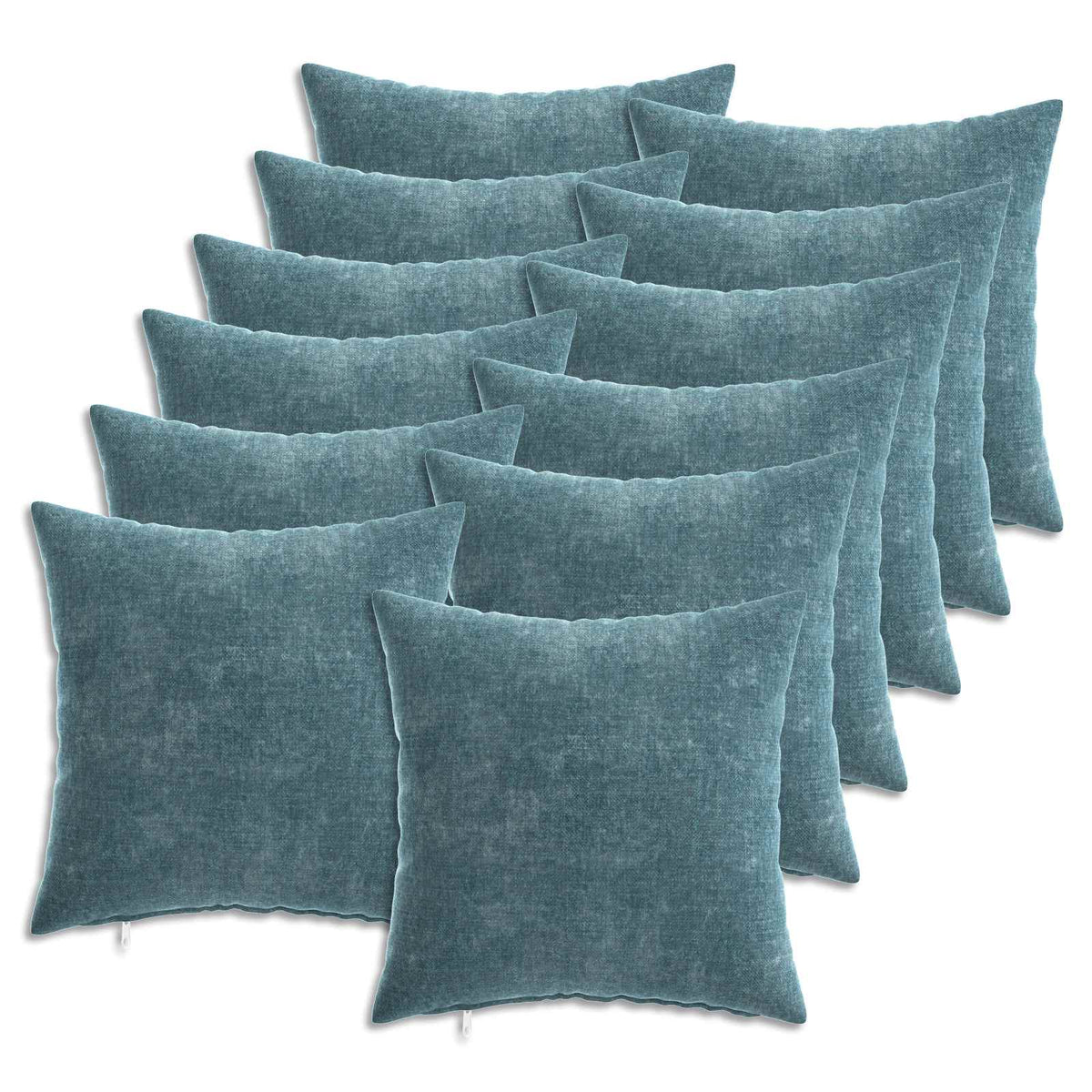 Kussensloop 12 st HEERLEN Blauw 40 x 40 cm Chenille Stof is nu te koop bij PeponiXL, paradijselijk wonen!