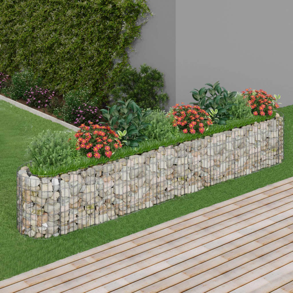 Gabion plantenbak verhoogd 330x50x50 cm gegalvaniseerd ijzer is nu te koop bij PeponiXL, paradijselijk wonen!