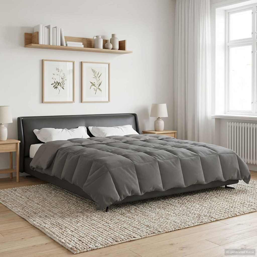 Winter Dekbed Gekwilt Lichtgrijs 200 x 240 cm Microfiber is nu te koop bij PeponiXL, paradijselijk wonen!