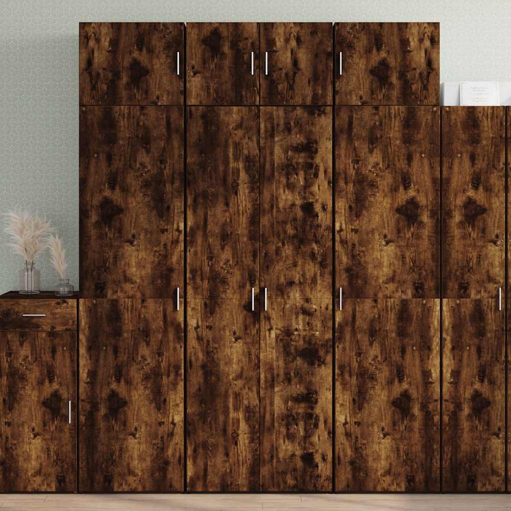 Hoge kast 70x42,5x185 cm bewerkt hout gerookt eikenkleurig is nu te koop bij PeponiXL, paradijselijk wonen!