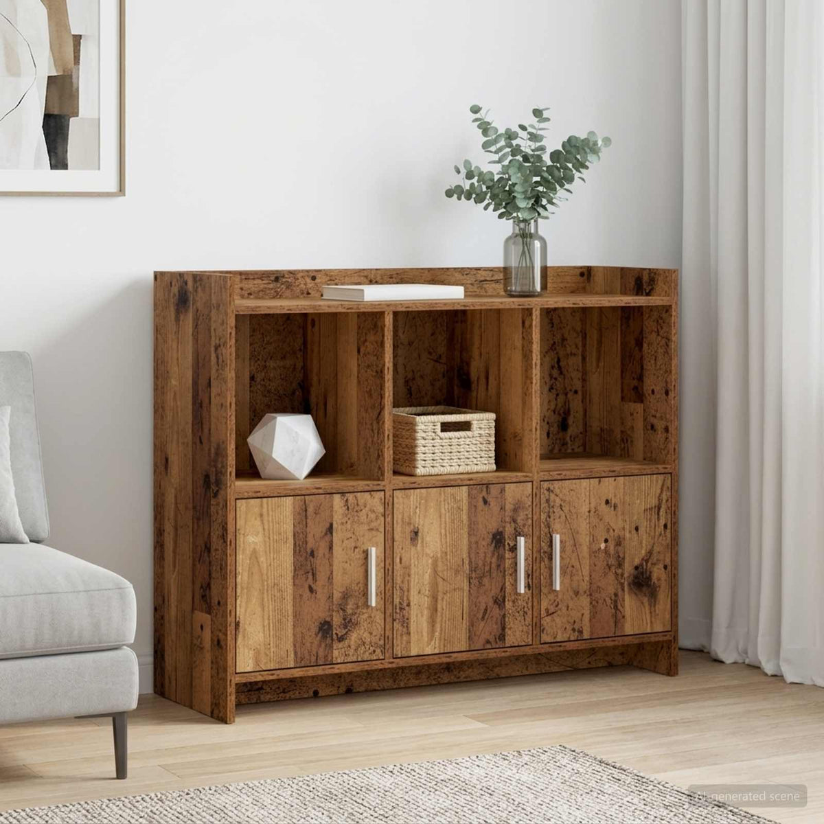 Dressoir Oud hout 98,5 x 33 x 80 cm Bewerkt hout is nu te koop bij PeponiXL, paradijselijk wonen!