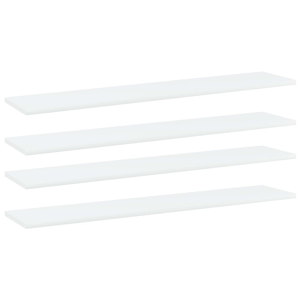 Wandschappen 4 st 100x20x1,5 cm bewerkt hout wit is nu te koop bij PeponiXL, paradijselijk wonen!
