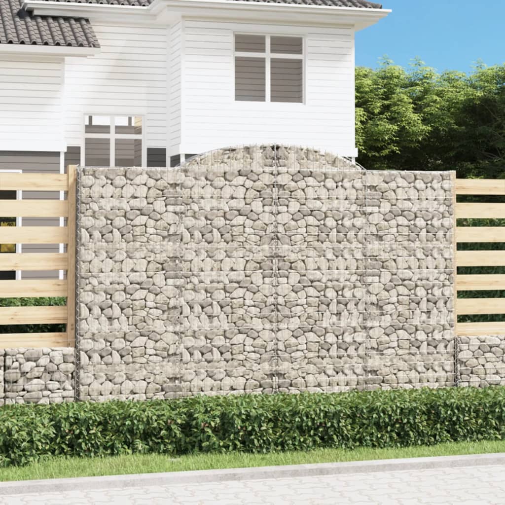Schanskorven 3 st gewelfd 300x30x200/220 cm ijzer is nu te koop bij PeponiXL, paradijselijk wonen!