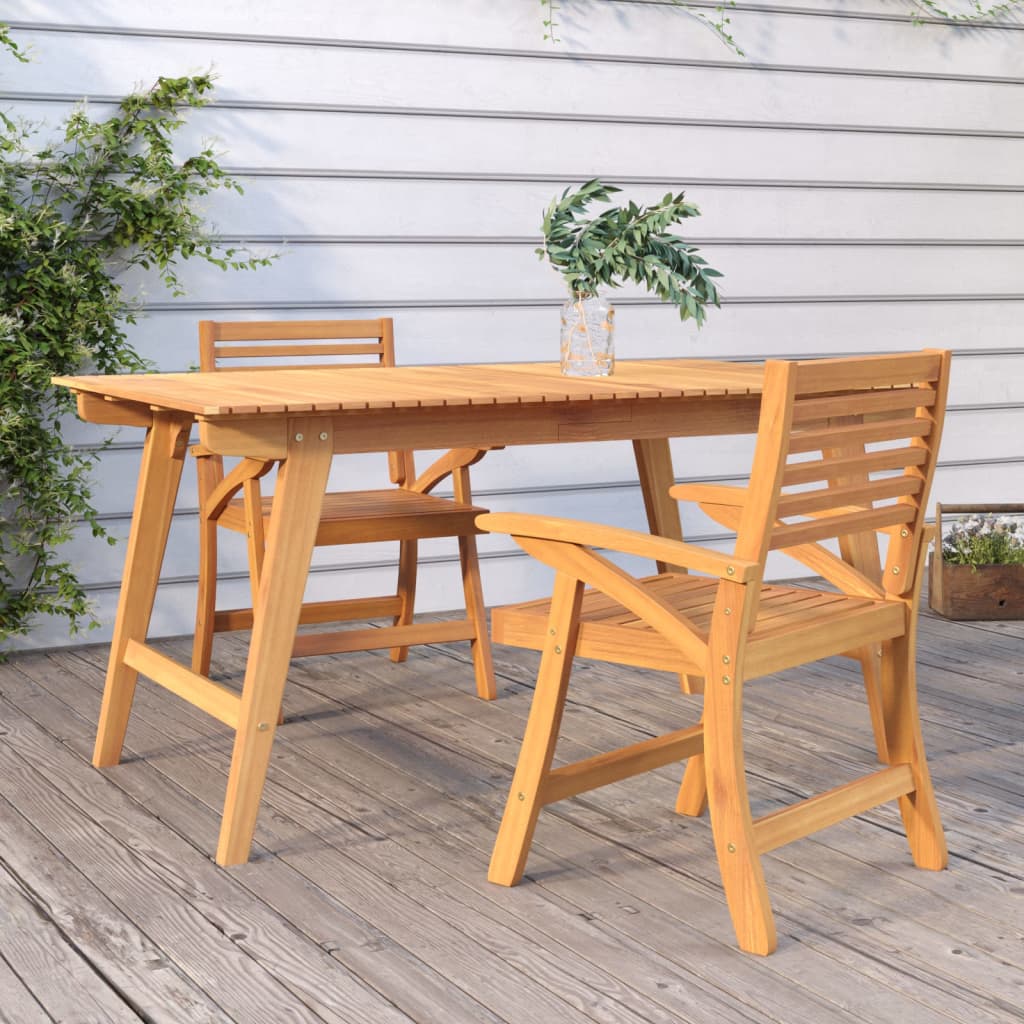 Tuinstoelen 2 st 58x58x87 cm massief acaciahout is nu te koop bij PeponiXL, paradijselijk wonen!