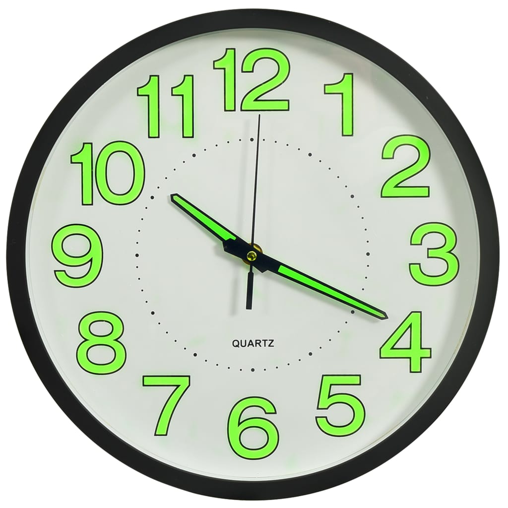 Wandklok lichtgevend 30 cm zwart is nu te koop bij PeponiXL, paradijselijk wonen!