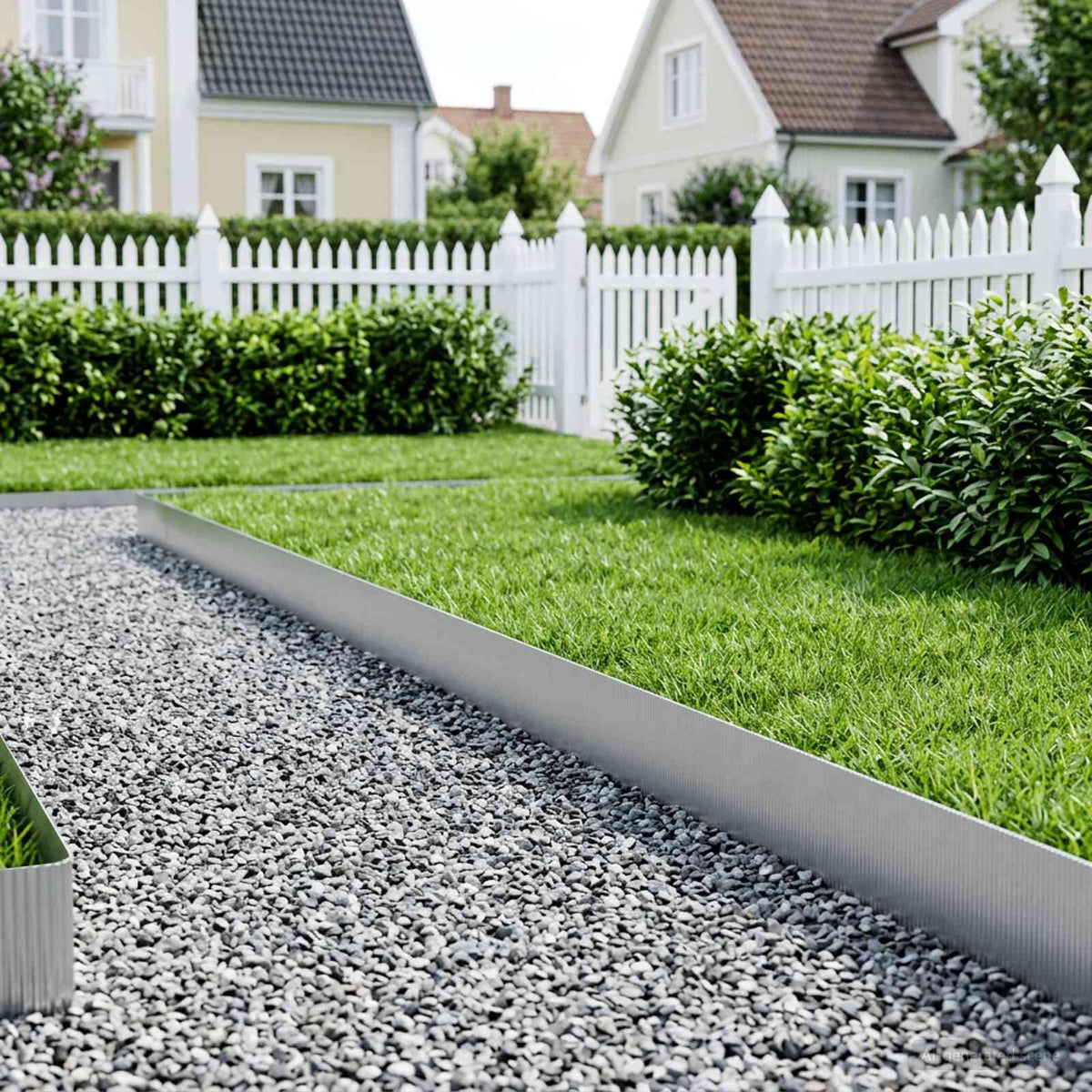 Gazonrand 5 m x 20 cm Gegalvaniseerd staal zilver is nu te koop bij PeponiXL, paradijselijk wonen!