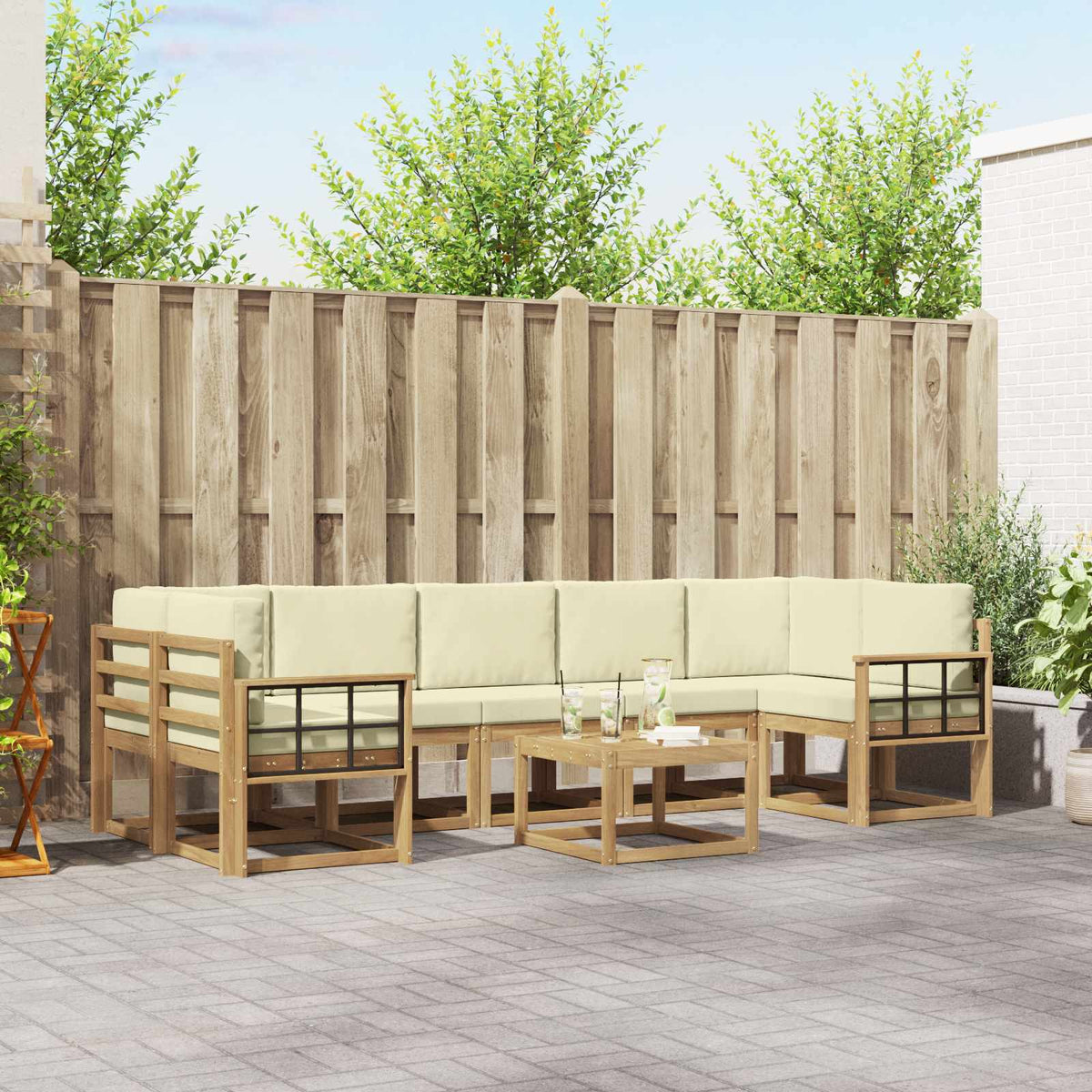 Buiten bankenset 6 pcs is nu te koop bij PeponiXL, paradijselijk wonen!