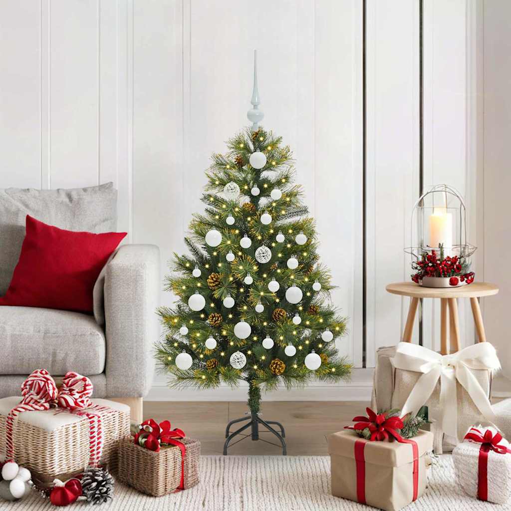 Kunstmatige Scharnier Kerstboom met Cones Groen 120 cm is nu te koop bij PeponiXL, paradijselijk wonen!