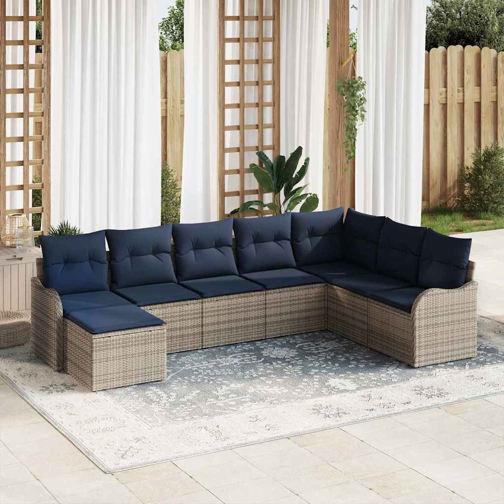 Tuin Sofa Set Grijs poly rattan is nu te koop bij PeponiXL, paradijselijk wonen!