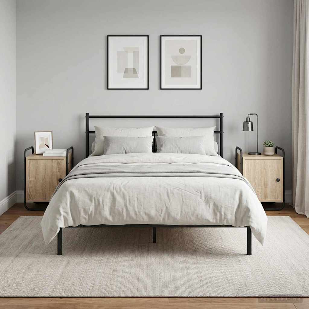 Nachtkastje 2 st Sonoma Eiken Bewerkt hout is nu te koop bij PeponiXL, paradijselijk wonen!