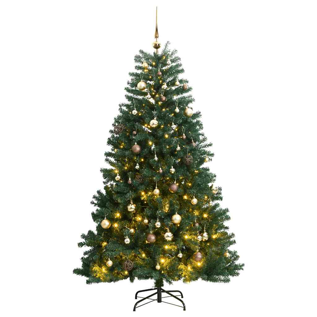 Kunstkerstboom met scharnieren 300 LED's en kerstballen 240 cm is nu te koop bij PeponiXL, paradijselijk wonen!