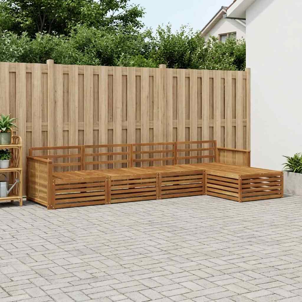 Buiten bankenset 5 pcs Naturel Massief Acaciahout is nu te koop bij PeponiXL, paradijselijk wonen!