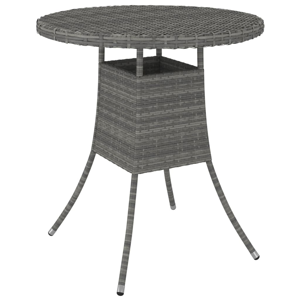 Tuintafel 70x70x73 cm poly rattan grijs is nu te koop bij PeponiXL, paradijselijk wonen!