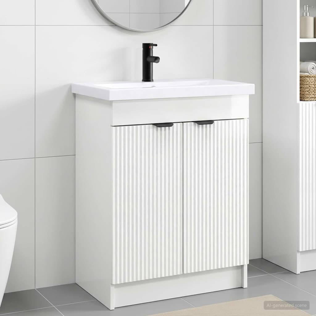 Badkamermeubelset Hoogglans Wit 78,5 x 37,5 x 81 cm is nu te koop bij PeponiXL, paradijselijk wonen!