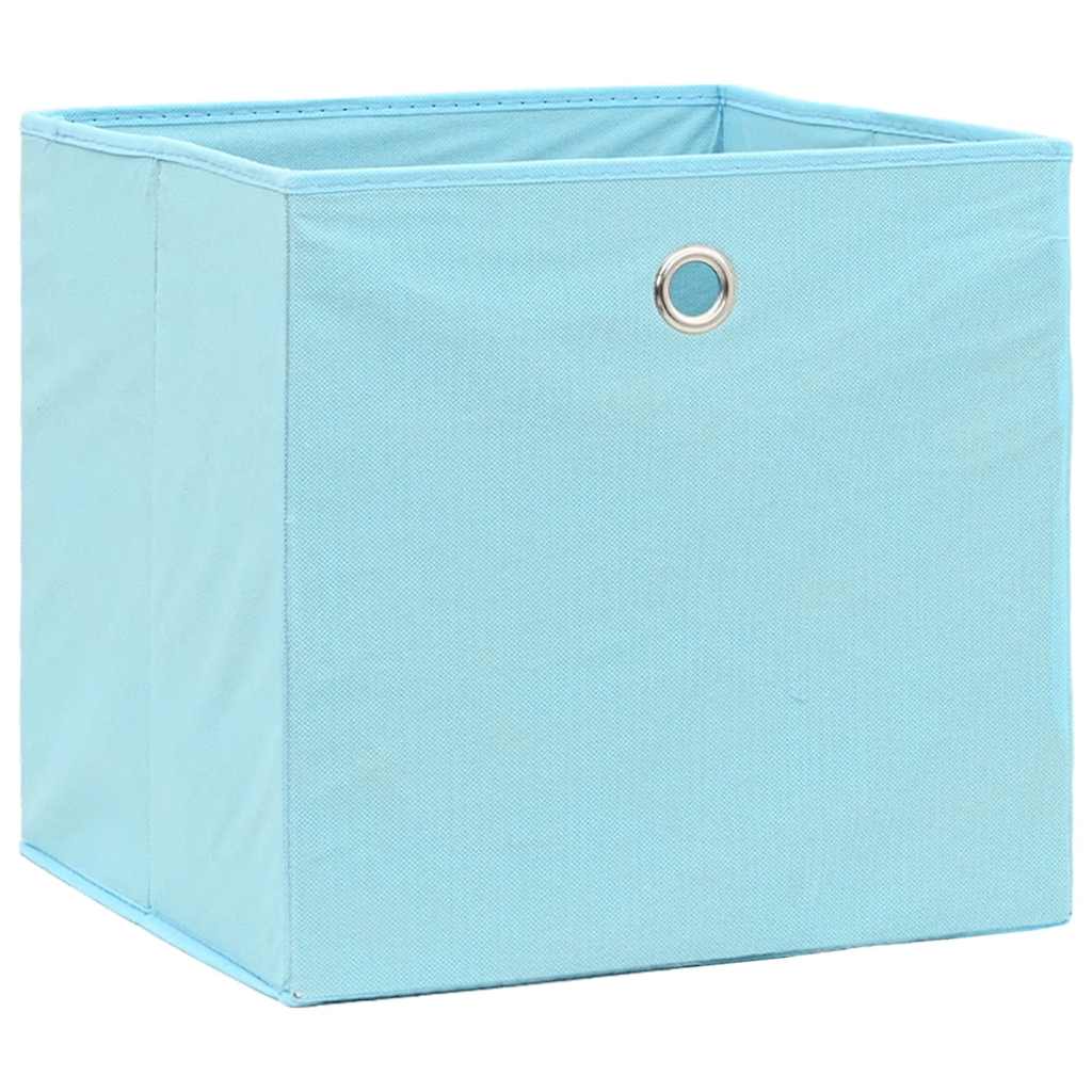 Opbergboxen 10 st 32x32x32 cm stof babyblauw is nu te koop bij PeponiXL, paradijselijk wonen!