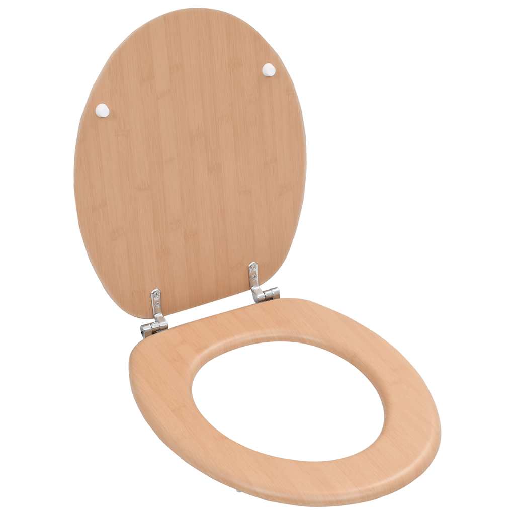 Toiletbril met deksel bamboe MDF is nu te koop bij PeponiXL, paradijselijk wonen!