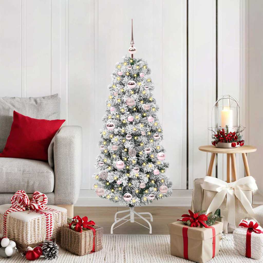 Kunstmatige Inklapbare Kerstboom Groen en Wit 120 cm is nu te koop bij PeponiXL, paradijselijk wonen!