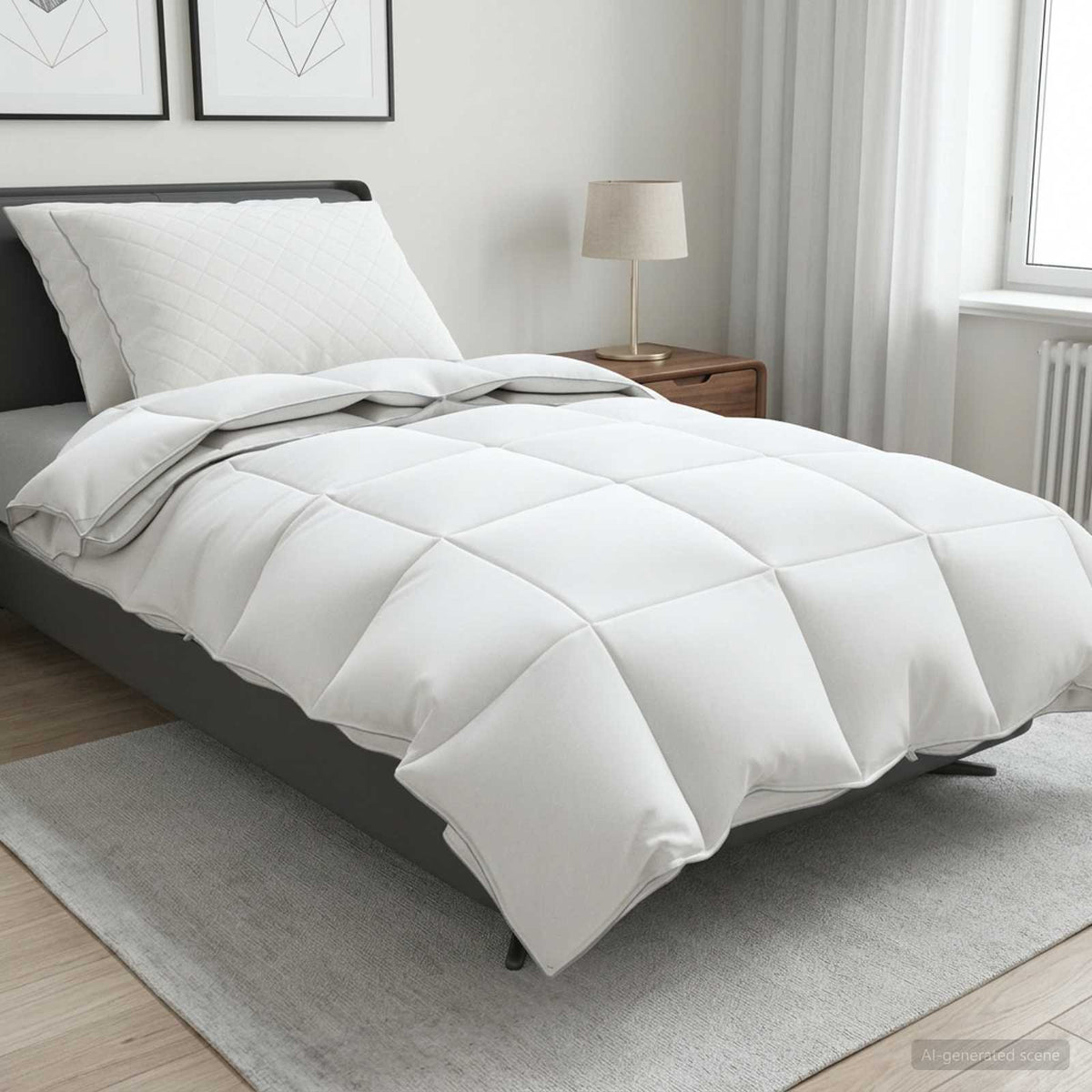 90% ganzen dons dekbedset FULDA 3 st 155 x 220 cm 310 GSM Wit is nu te koop bij PeponiXL, paradijselijk wonen!