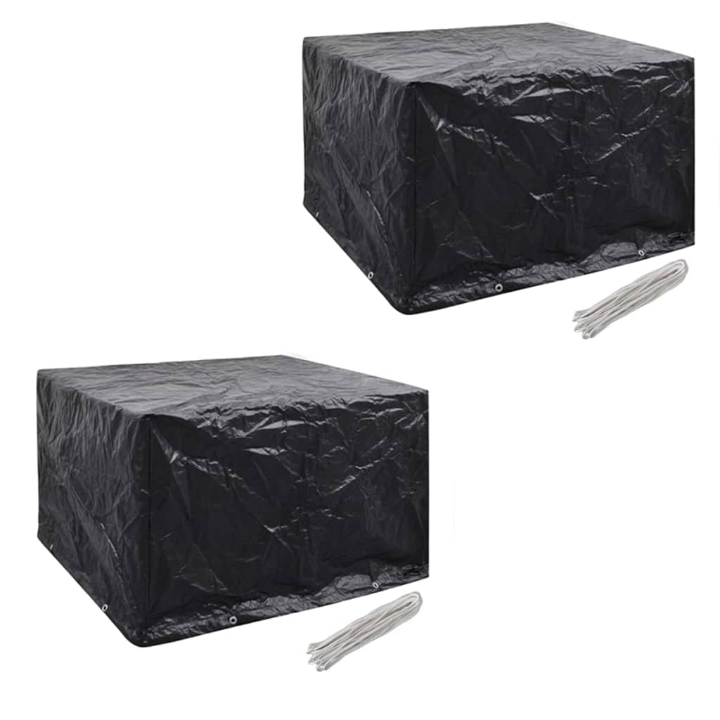 Tuinmeubelhoezen poly rattan 2 st 4-persoons 113x113 cm is nu te koop bij PeponiXL, paradijselijk wonen!
